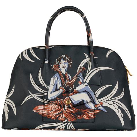 prada hawaiian print handbag|prada cahier bag.